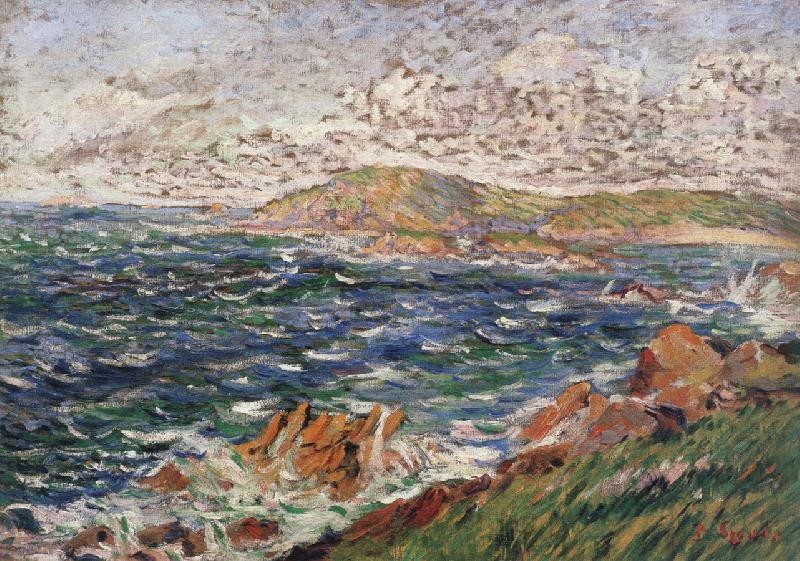 Paul Signac stiff northwest breeze oil painting image